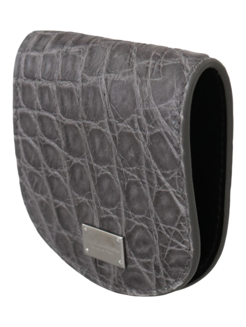 Gray Exotic Skin Condom Case Holder Pocket Wallet