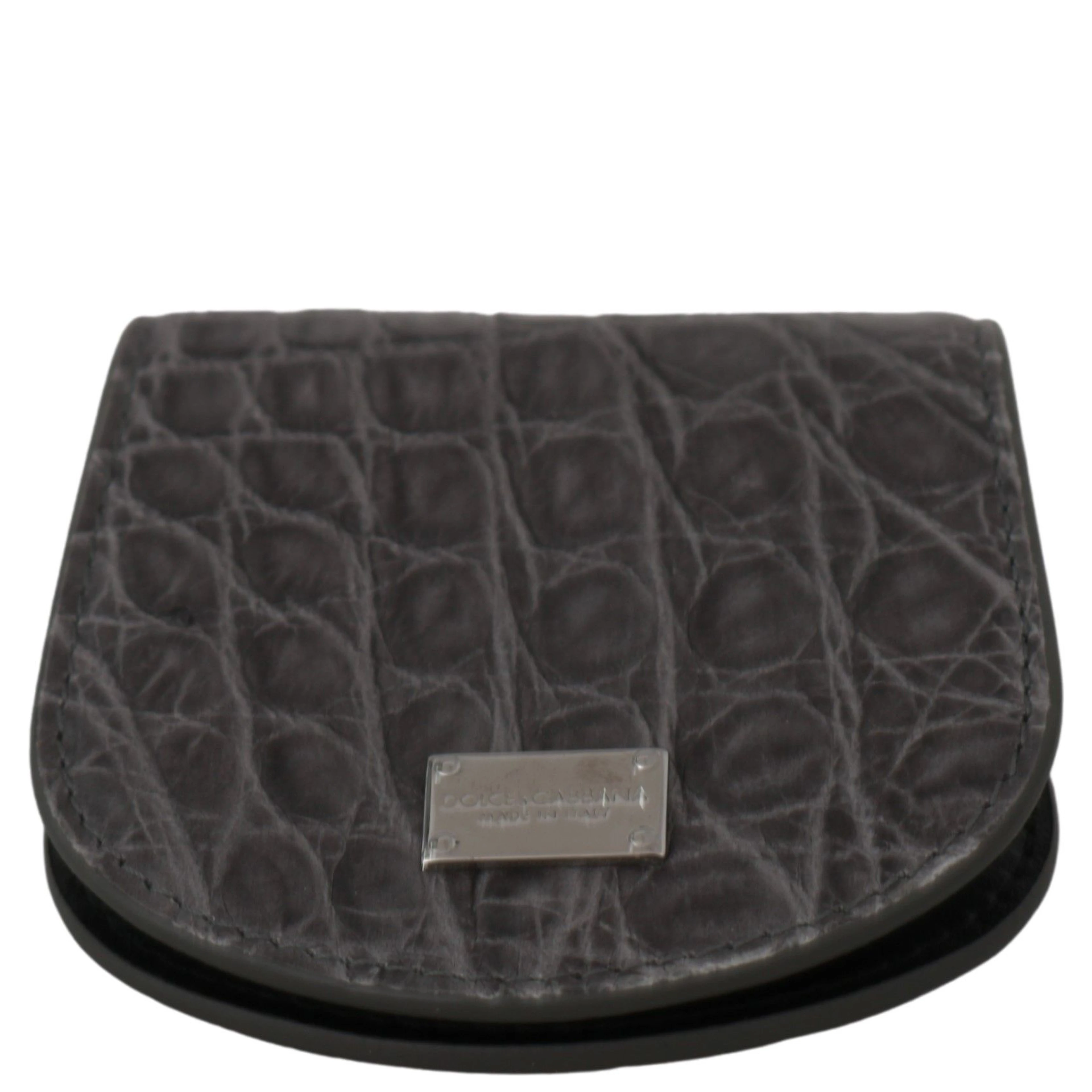 Gray Exotic Skin Condom Case Holder Pocket Wallet