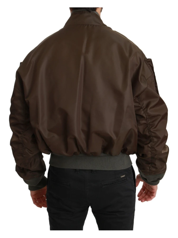 Brown Beaded Crown Skull Logo Jacket alternative