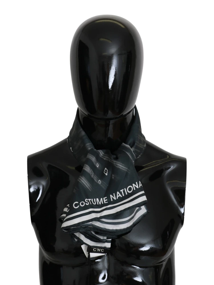 Blue Foulard Silk Women  Scarf