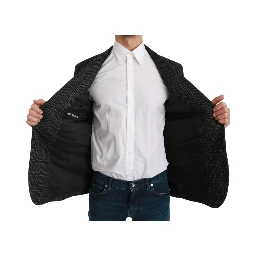 Gray Plaid Check Slim Fit Jacket Blazer