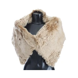 Beige Alpaca Collar Scarf