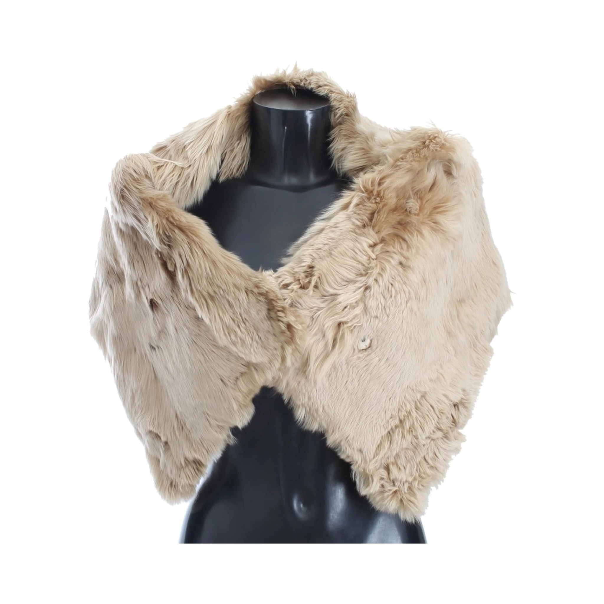 Beige Alpaca Collar Scarf