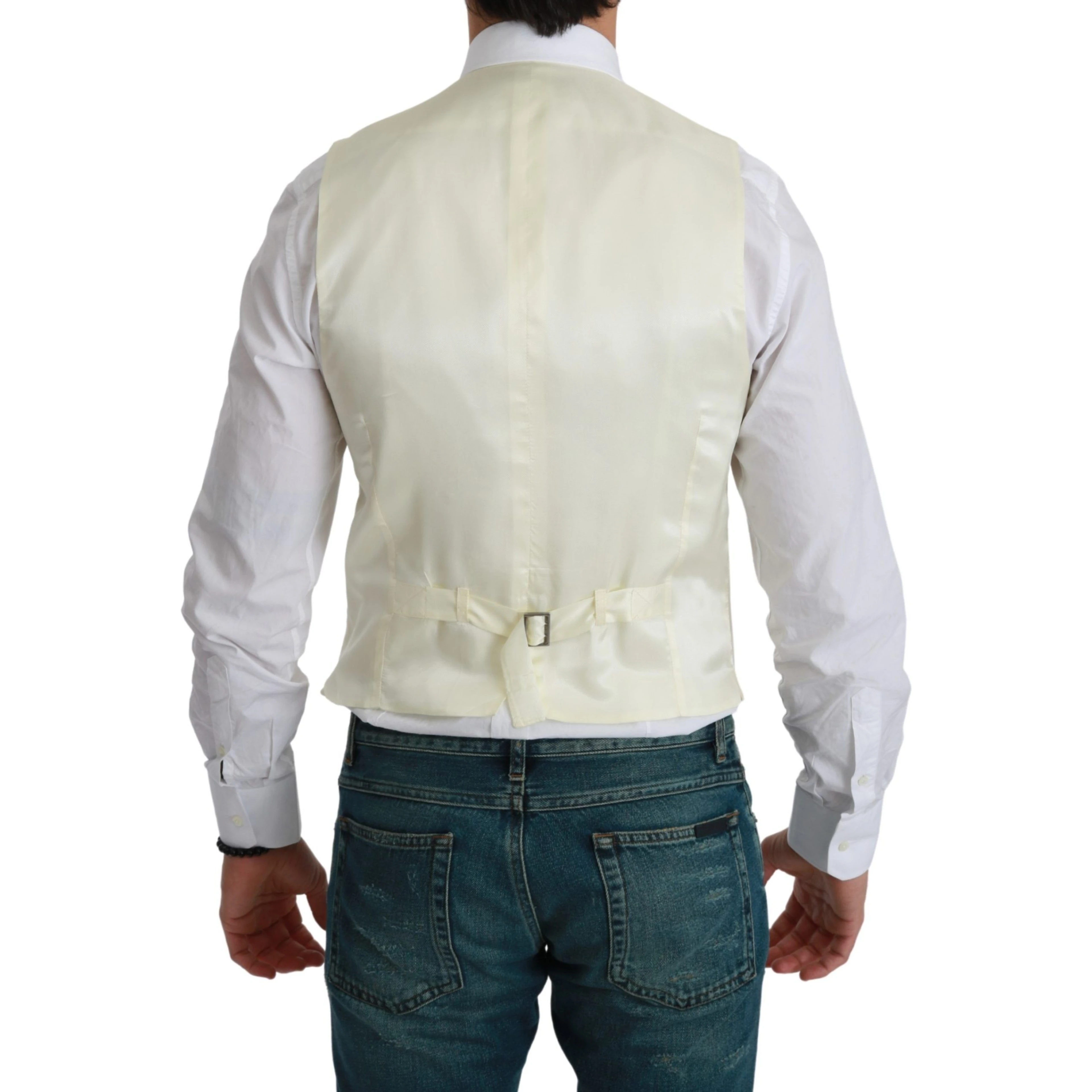 White Waistcoat Formal Wool Vest