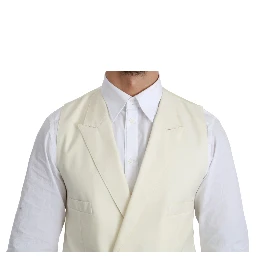 White Waistcoat Formal Wool  Vest
