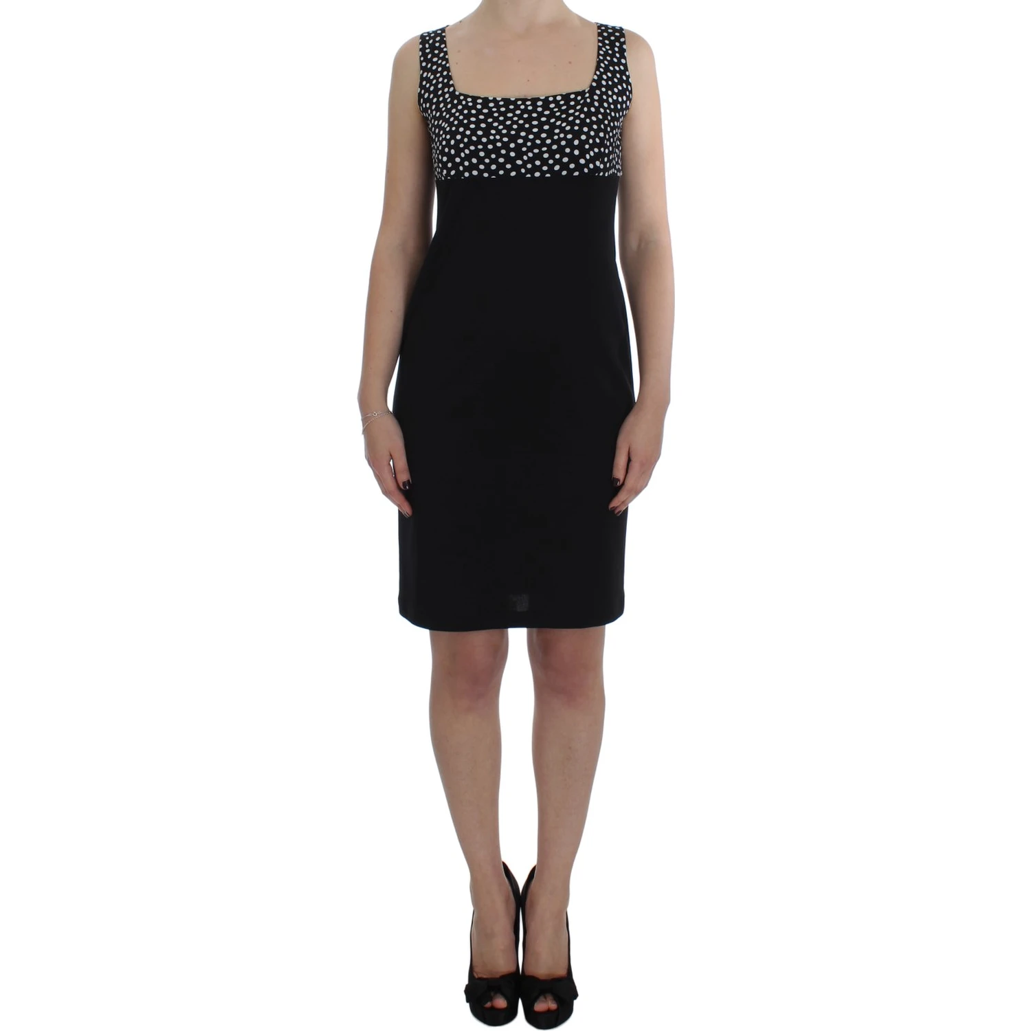 Black Stretch Sheath Dress & Sweater Set