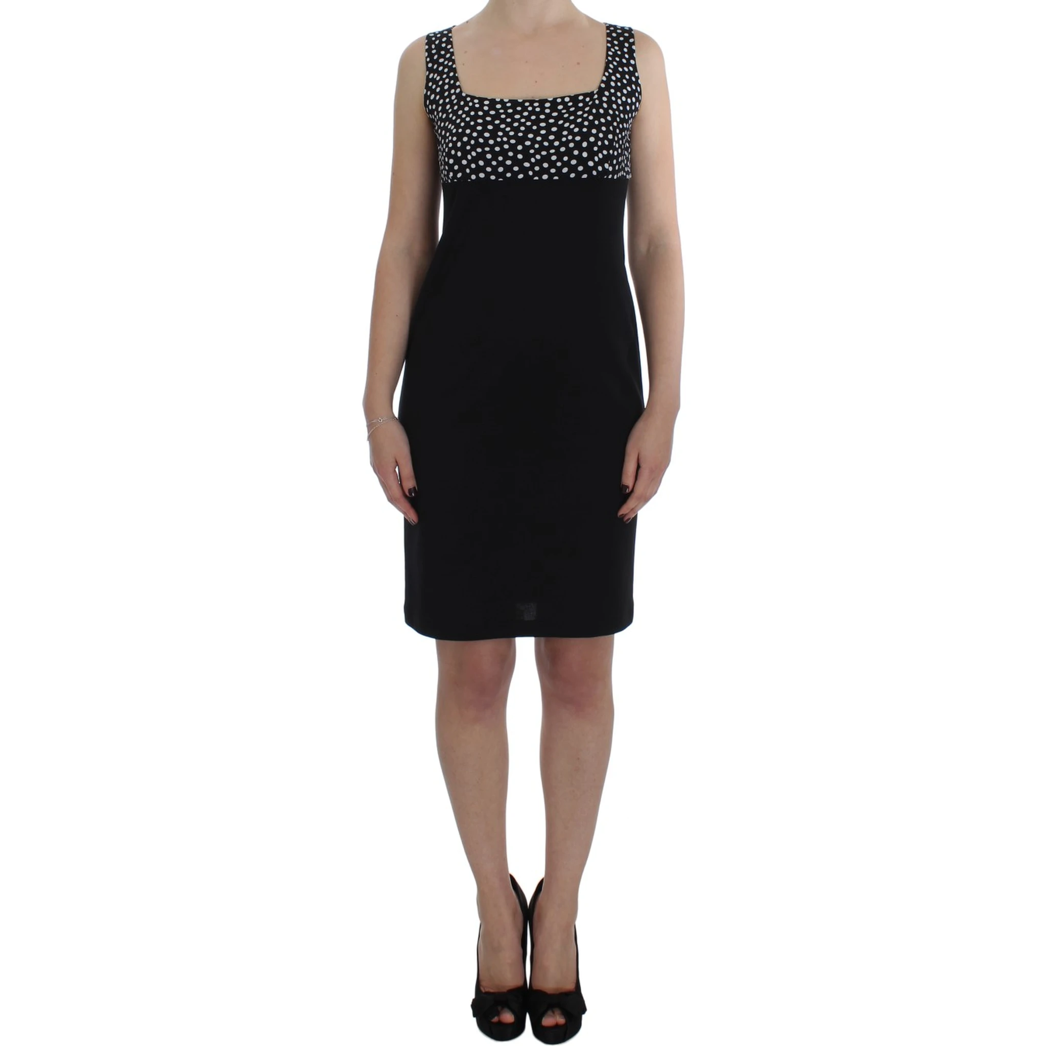 Black Stretch Sheath Dress & Sweater Set