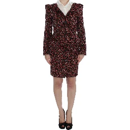 Black Multicolor Floral Suit