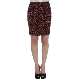 Black Multicolor Floral Suit