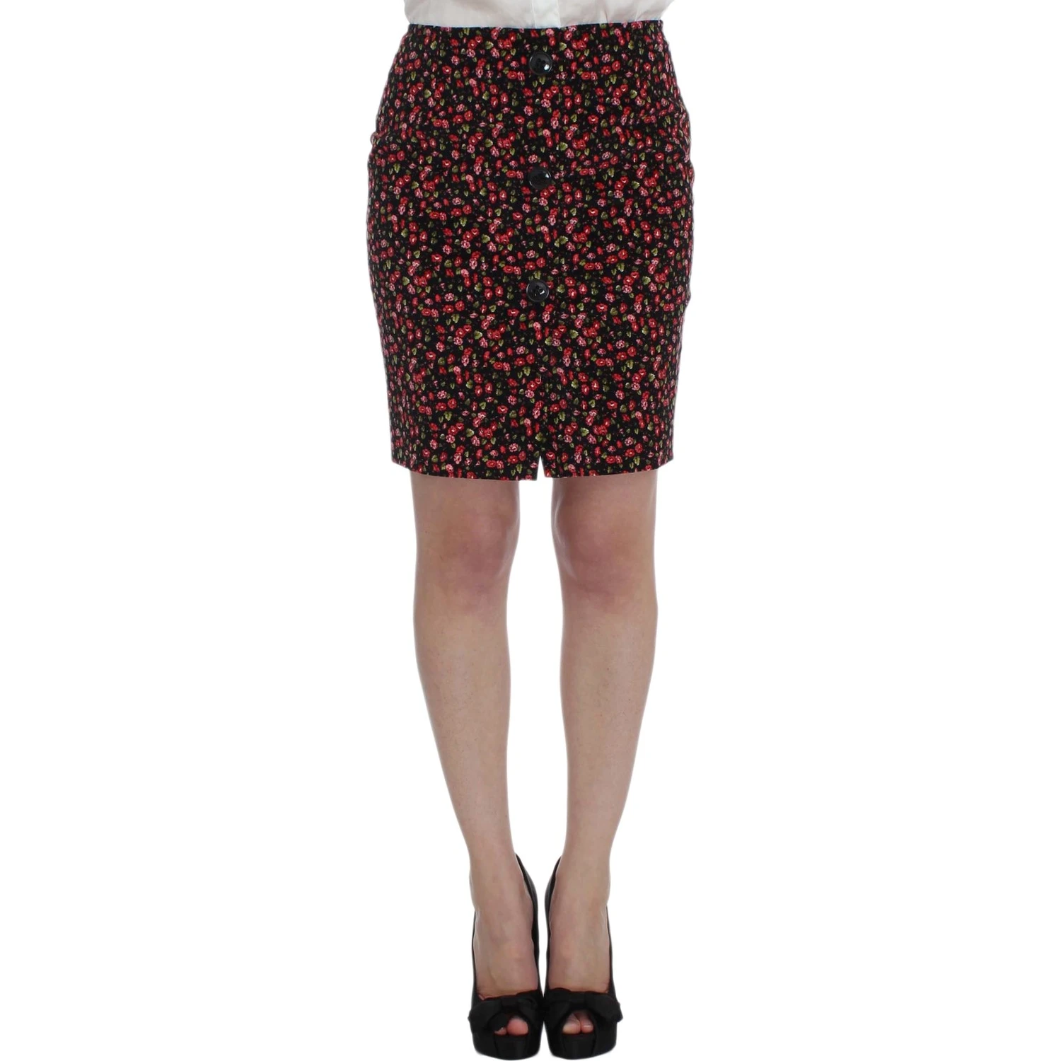 Black Multicolor Floral Suit