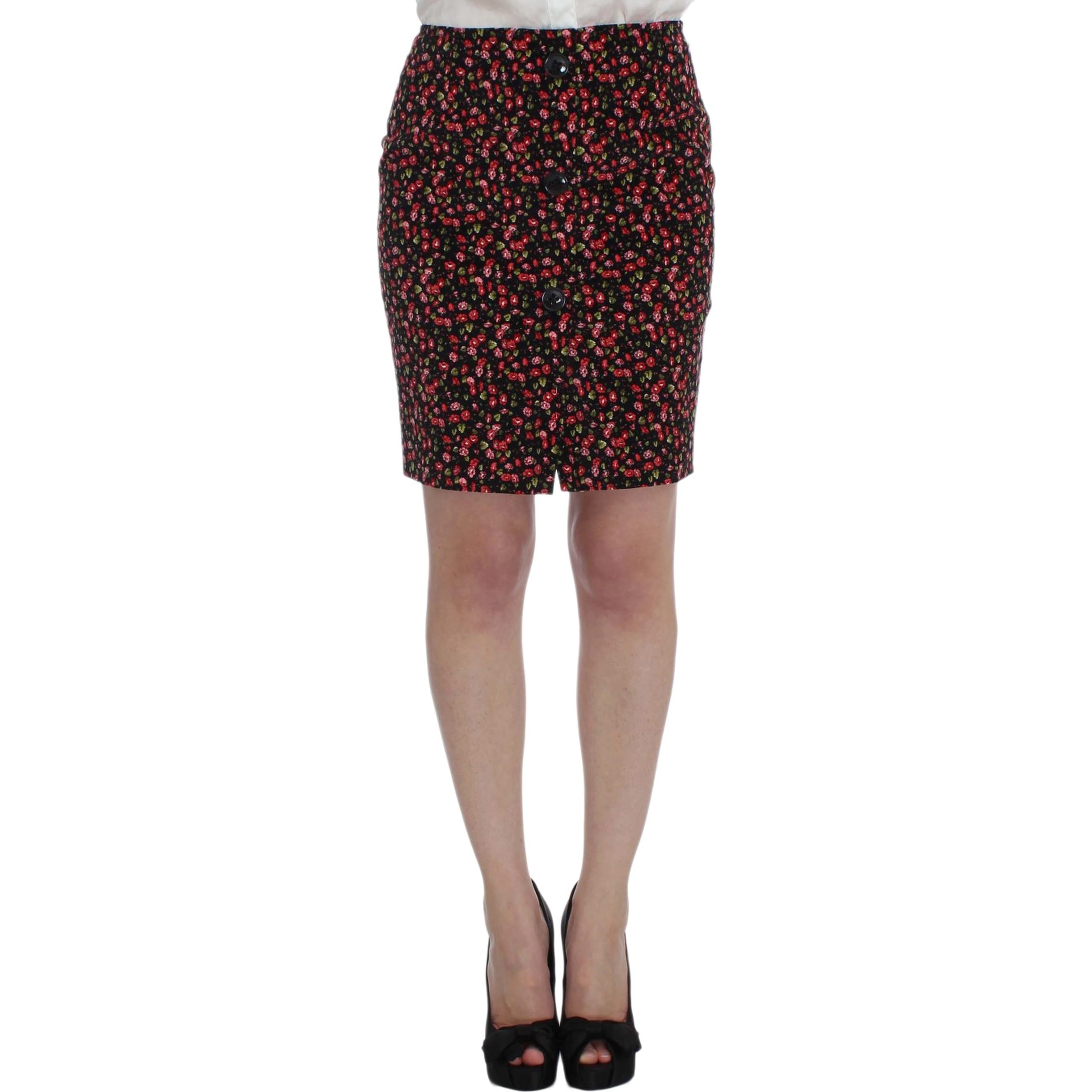 Black Multicolor Floral Suit