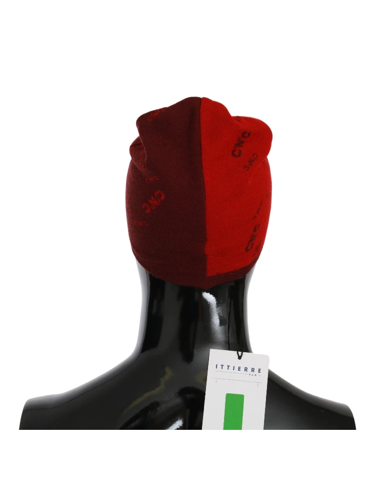 Red Wool Blend Branded Beanie Hat alternative