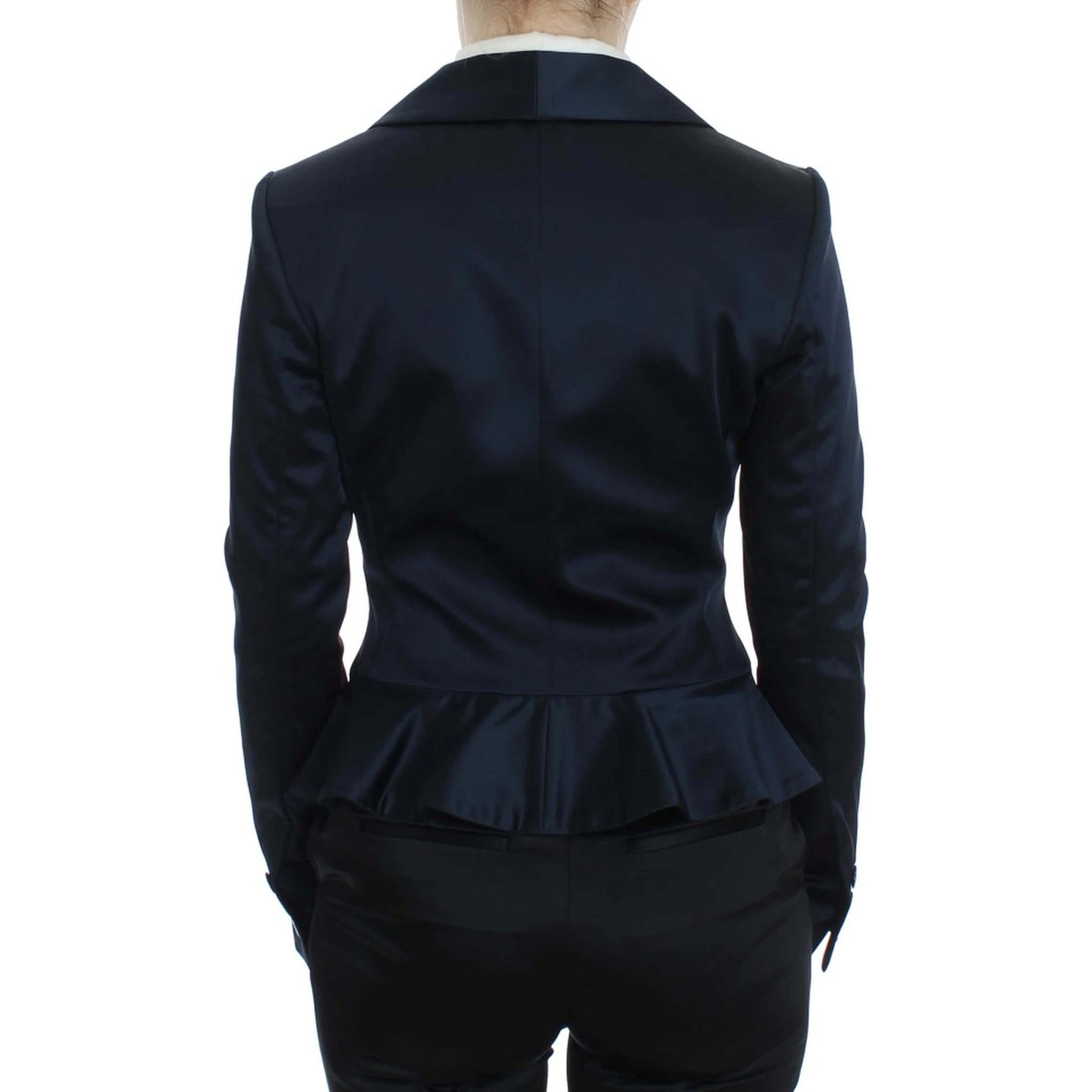 Blue Three Button Single Breasted Blazer Jacket