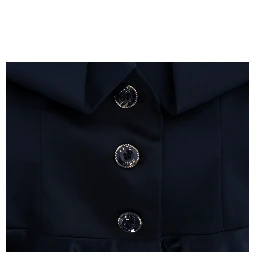 Blue Three Button Single Breasted Blazer Jacket