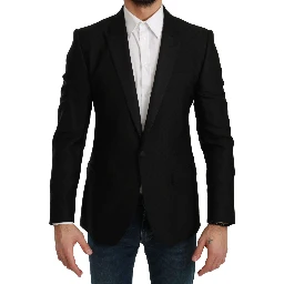 Black Slim Fit Coat Jacket MARTINI Blazer