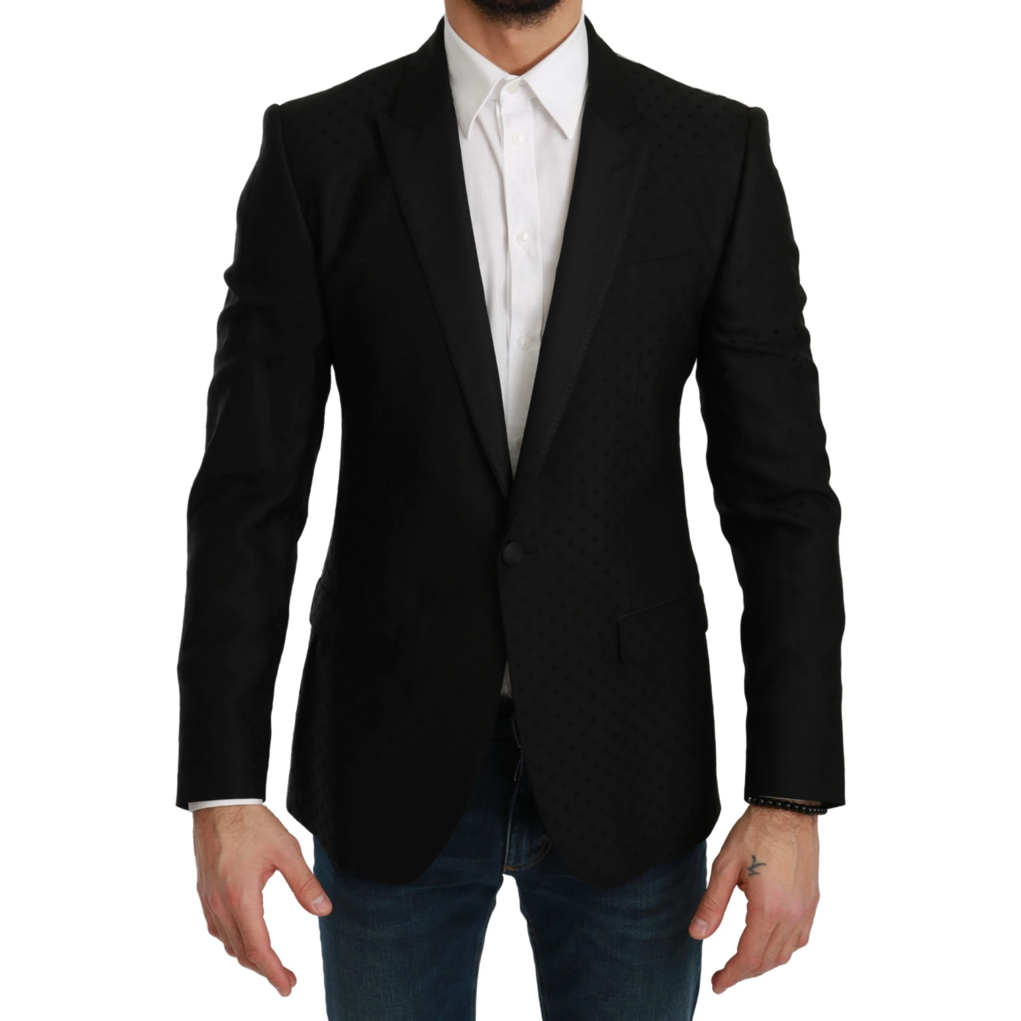 Black Slim Fit Coat Jacket MARTINI Blazer