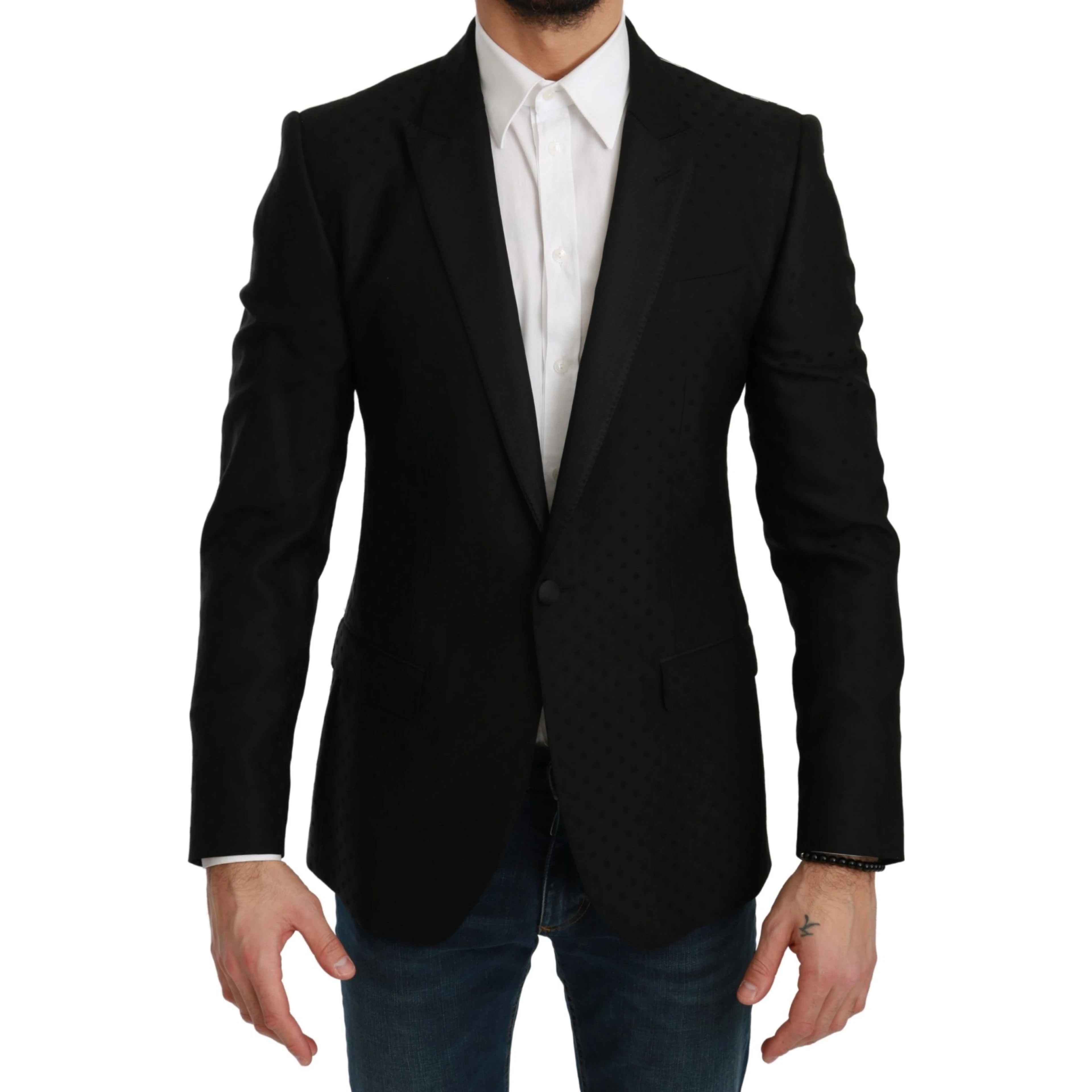 Black Slim Fit Coat Jacket MARTINI Blazer