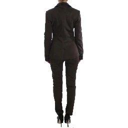 Brown Stretch Two Button Suit