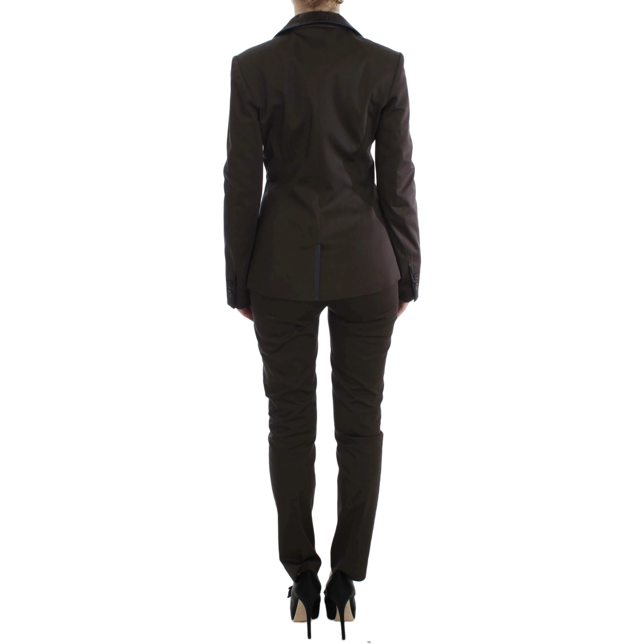 Brown Stretch Two Button Suit