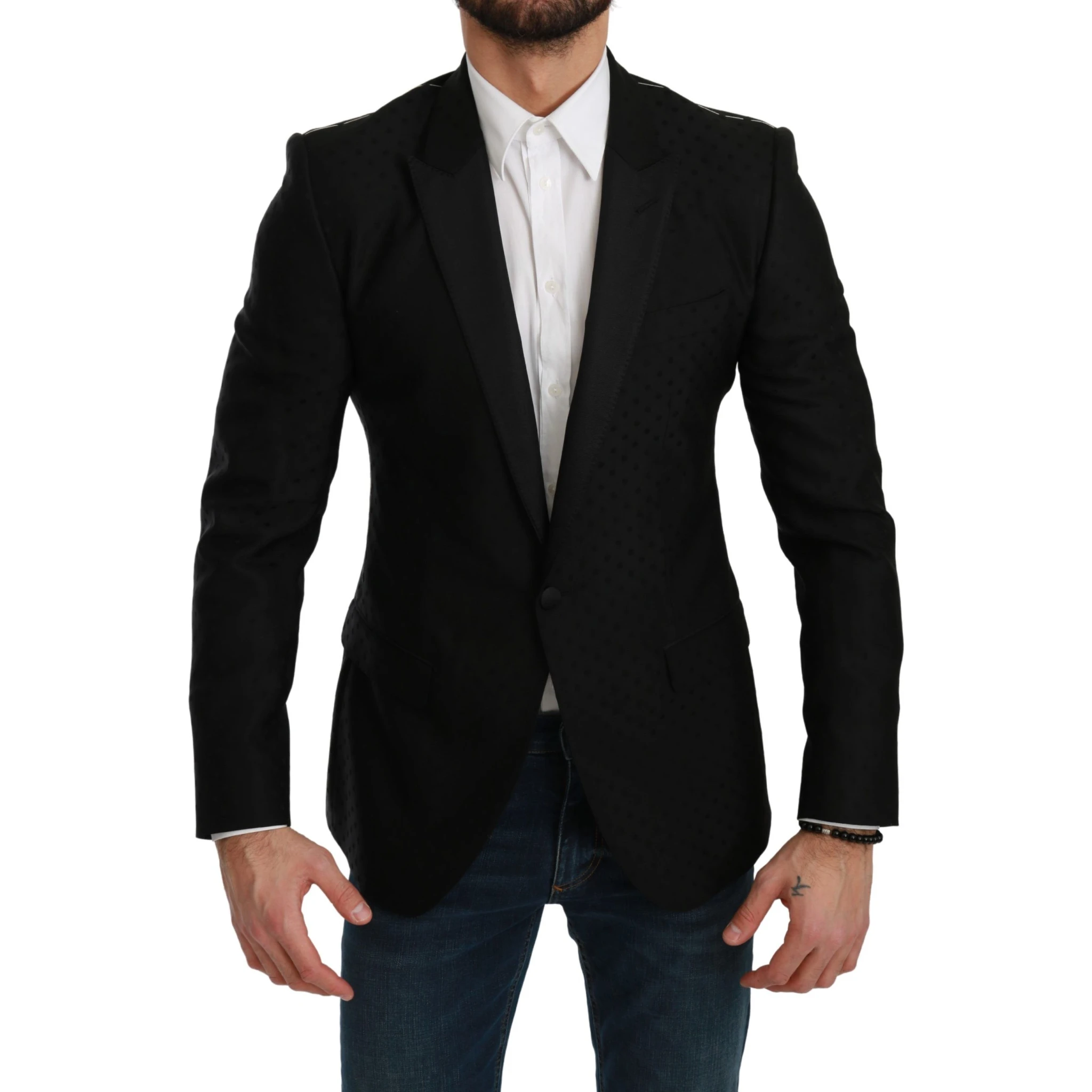 Black Slim Fit Coat Jacket MARTINI Blazer