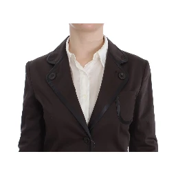 Brown Stretch Two Button Suit