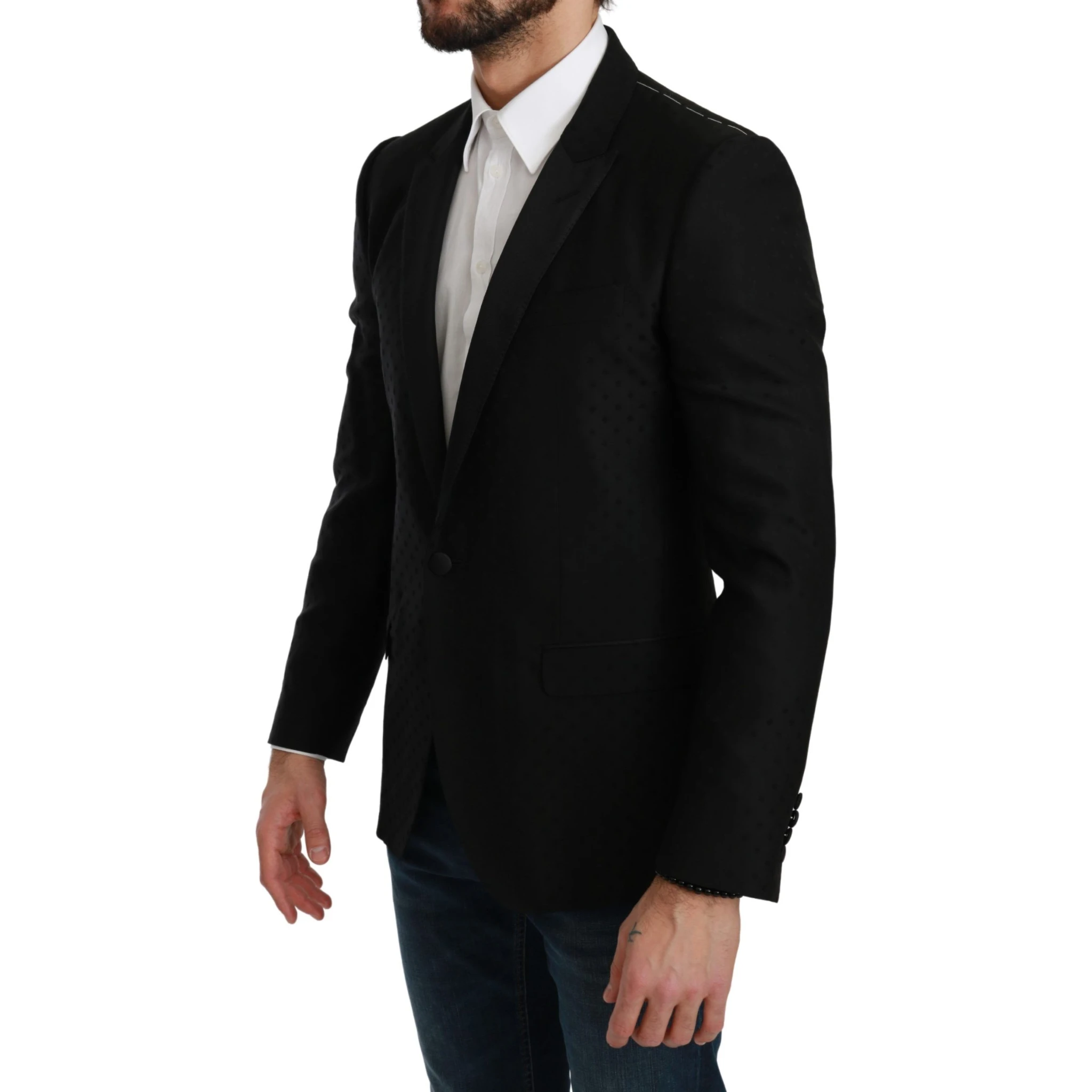 Black Slim Fit Coat Jacket MARTINI Blazer