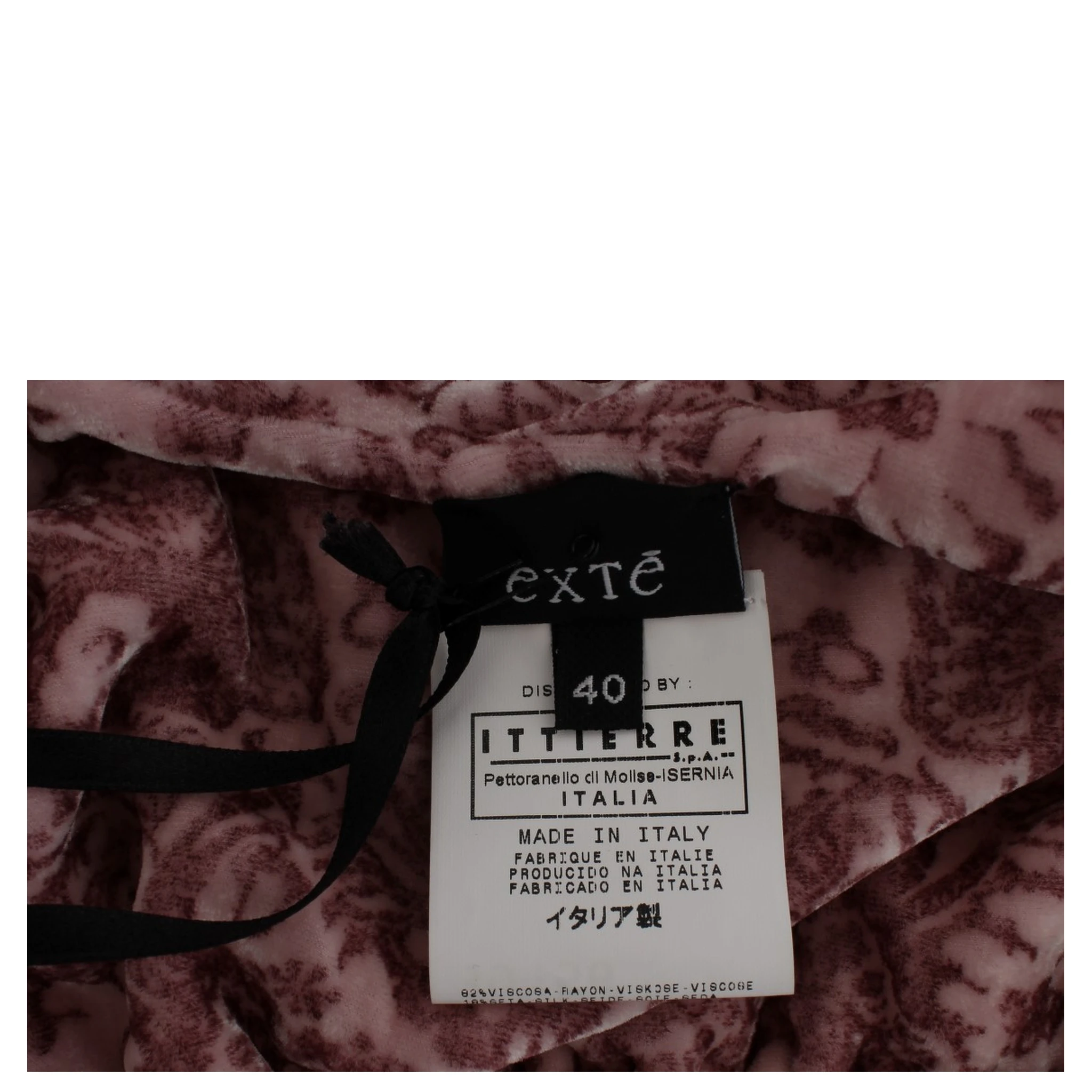 Pink Floral Print Viscose Silk Blouse Top