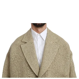 Beige Jacket Coat 100% Jute Blazer Coat