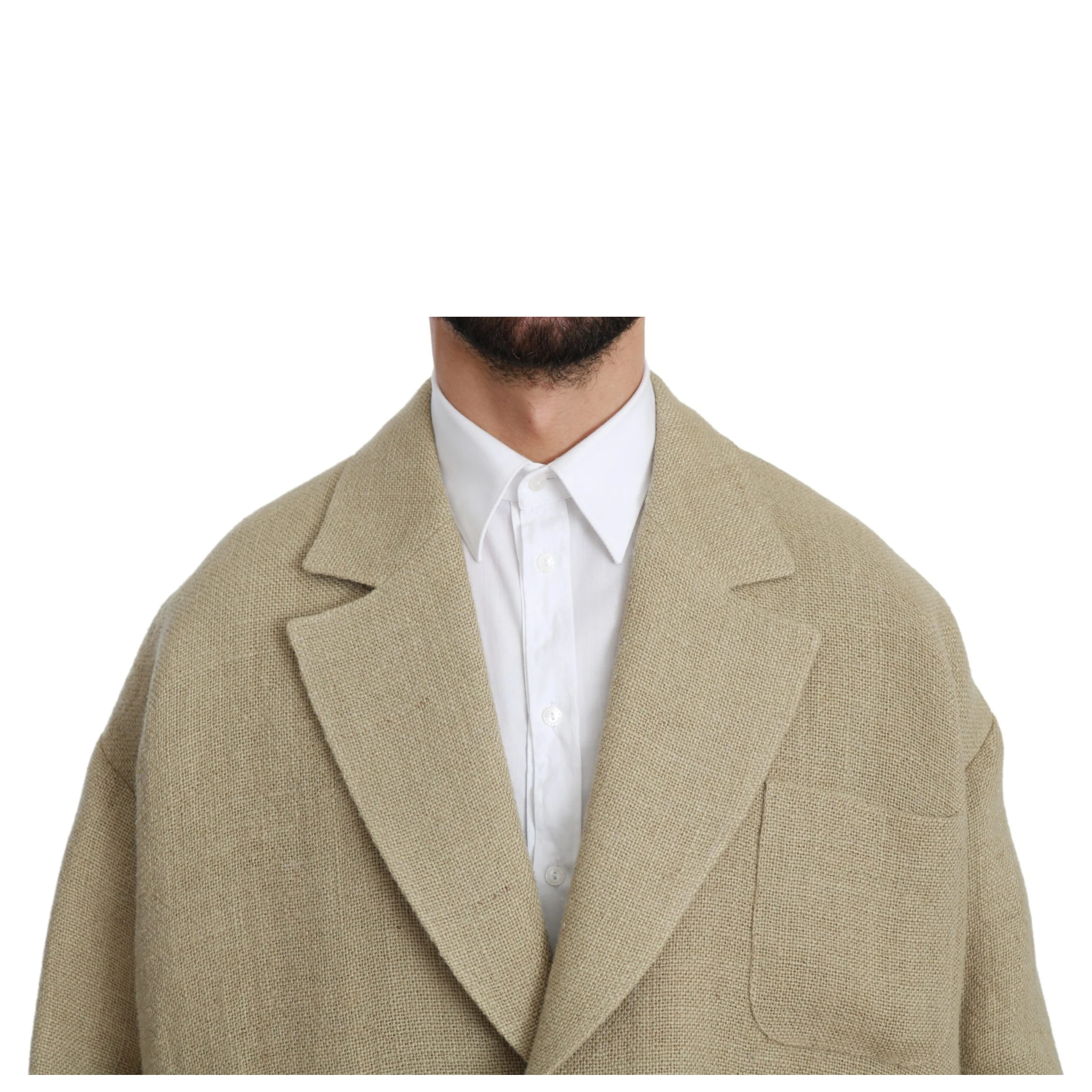 Beige Jacket Coat 100% Jute Blazer Coat
