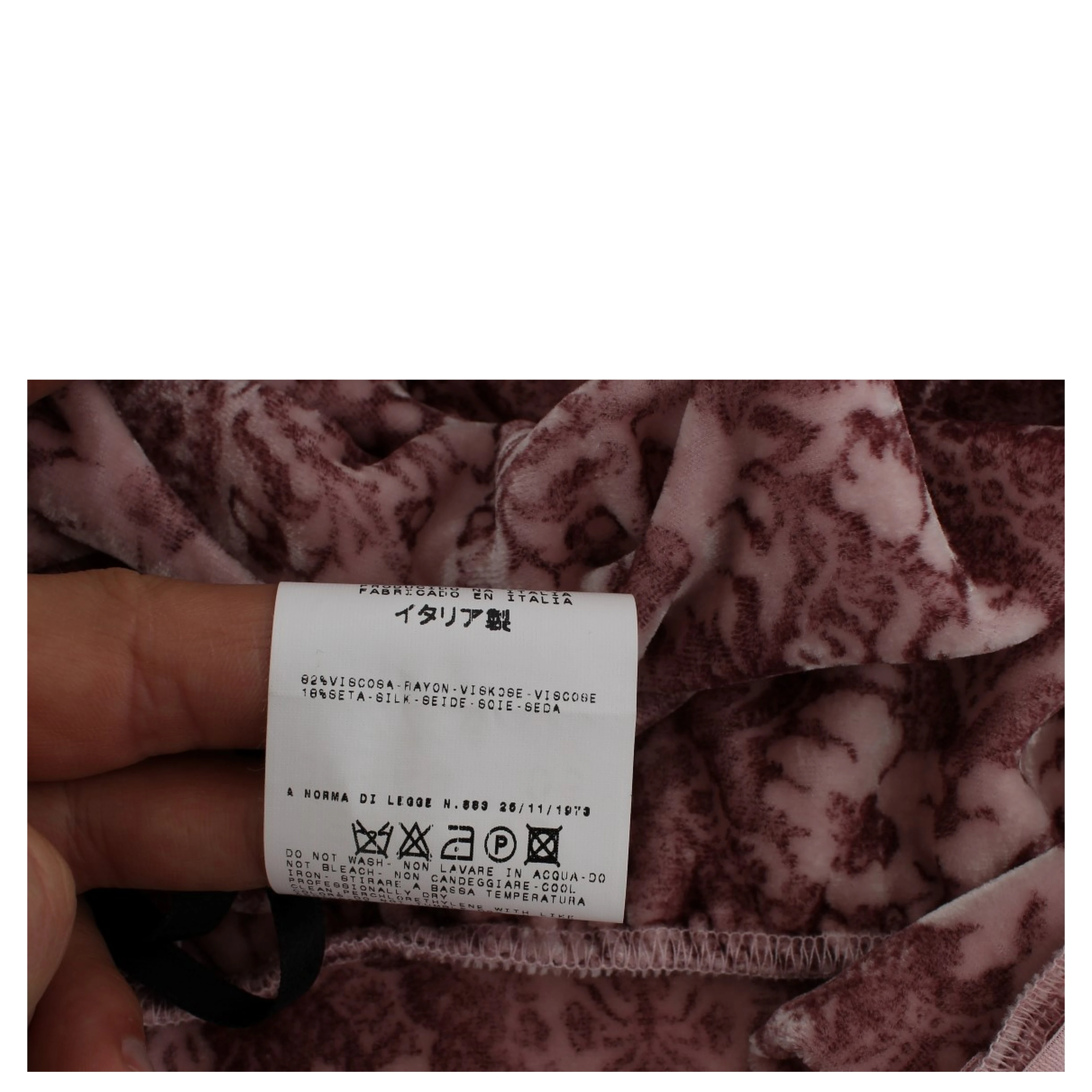 Pink Floral Print Viscose Silk Blouse Top