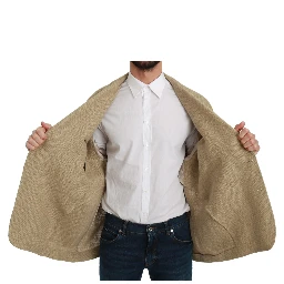 Beige Jacket Coat 100% Jute Blazer Coat