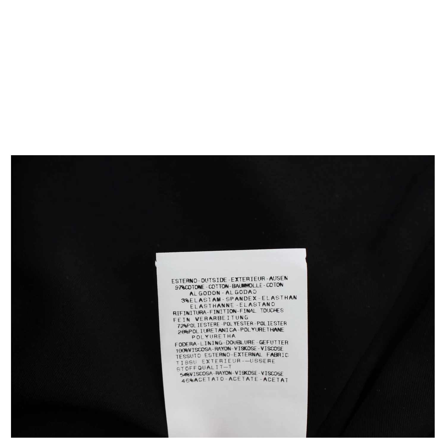 Black Blue Cotton Stretch Straight Skirt