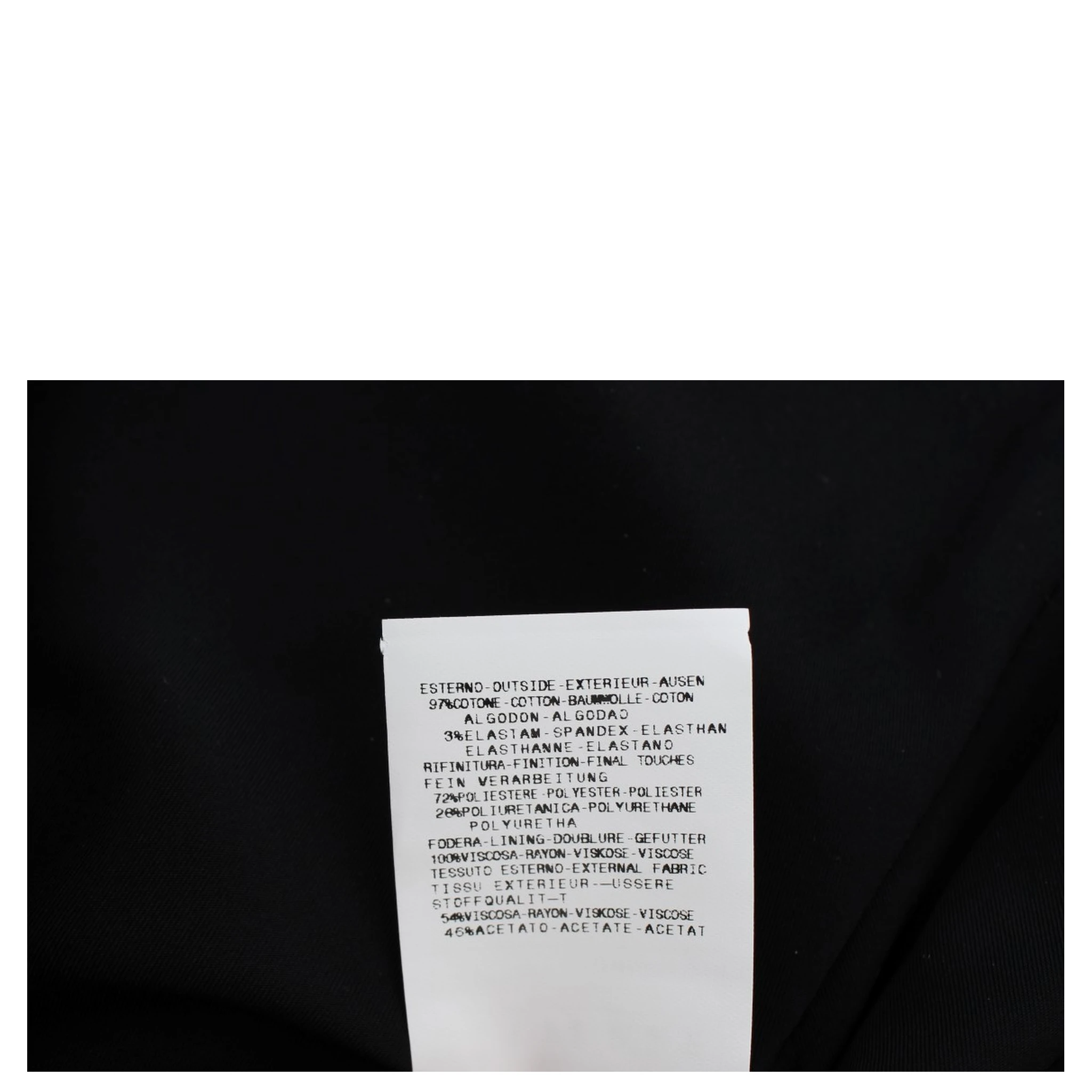 Black Blue Cotton Stretch Straight Skirt