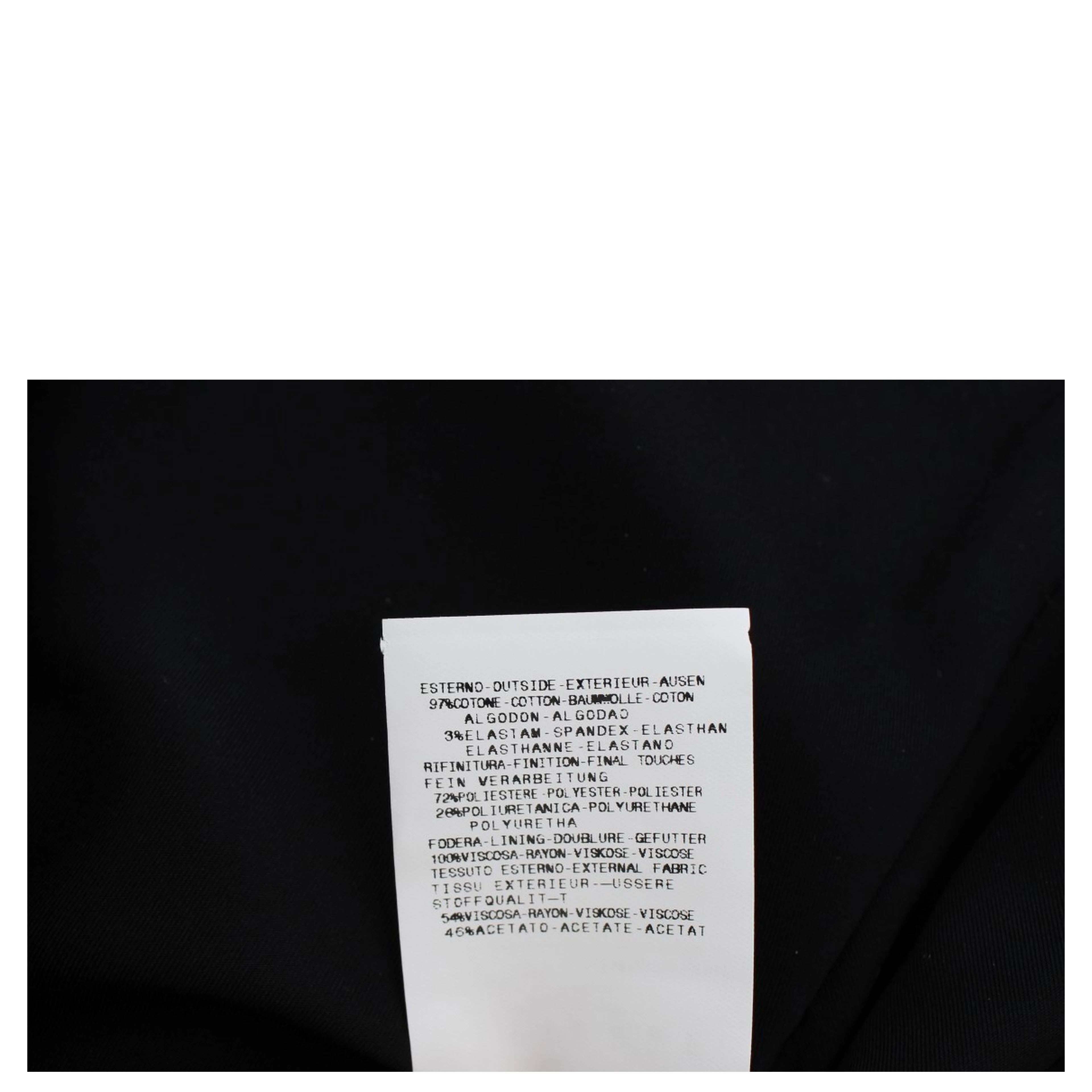 Black Blue Cotton Stretch Straight Skirt