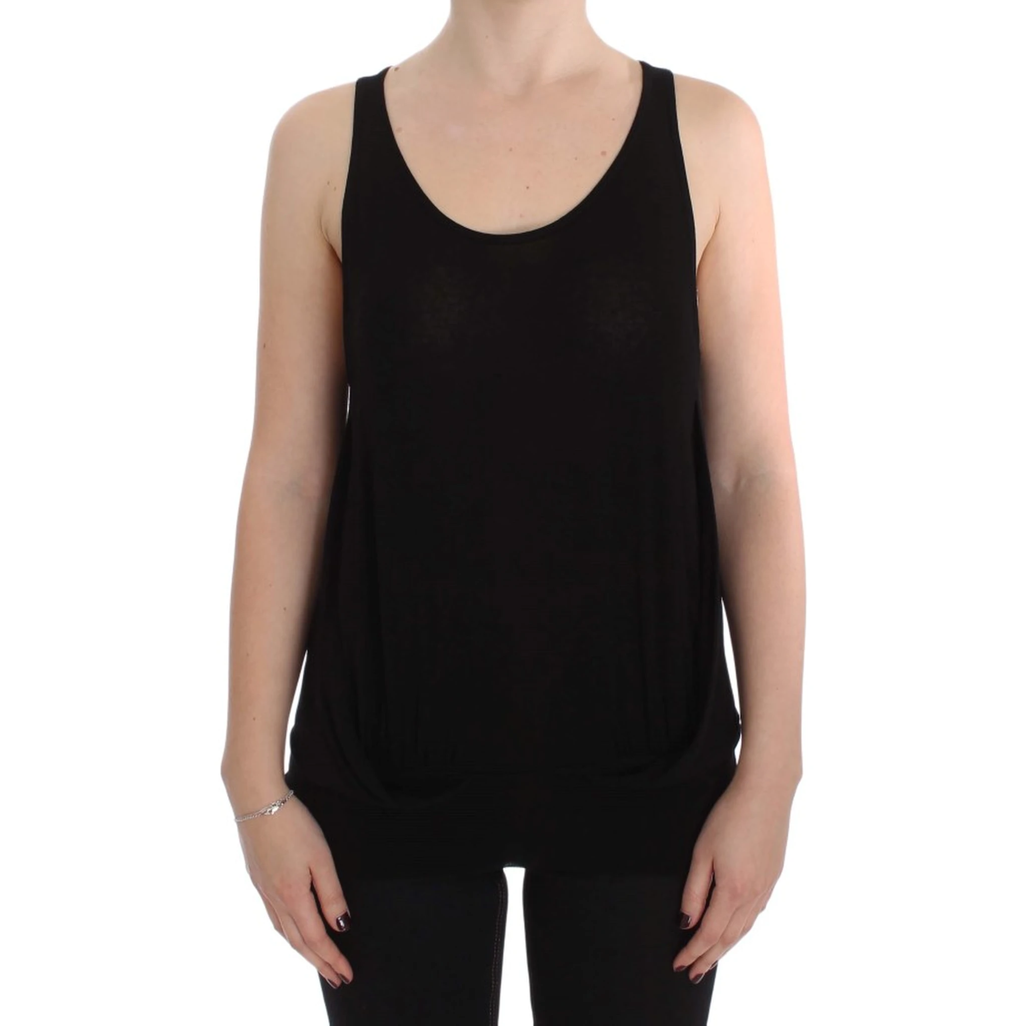Black Stretch Sleeveless Blouse