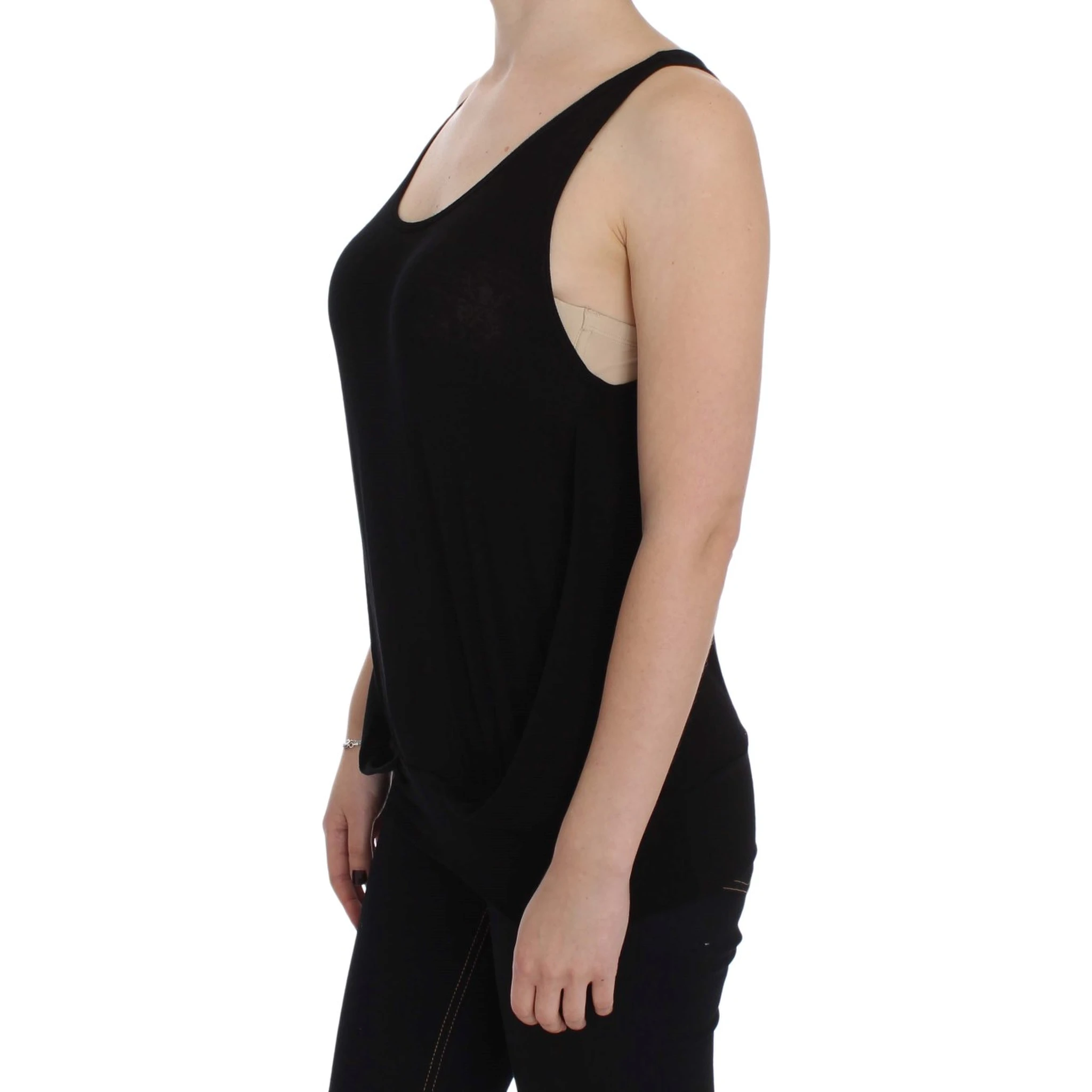 Black Stretch Sleeveless Blouse