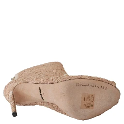 Pink Crystal Lace Booties Stilettos Shoes