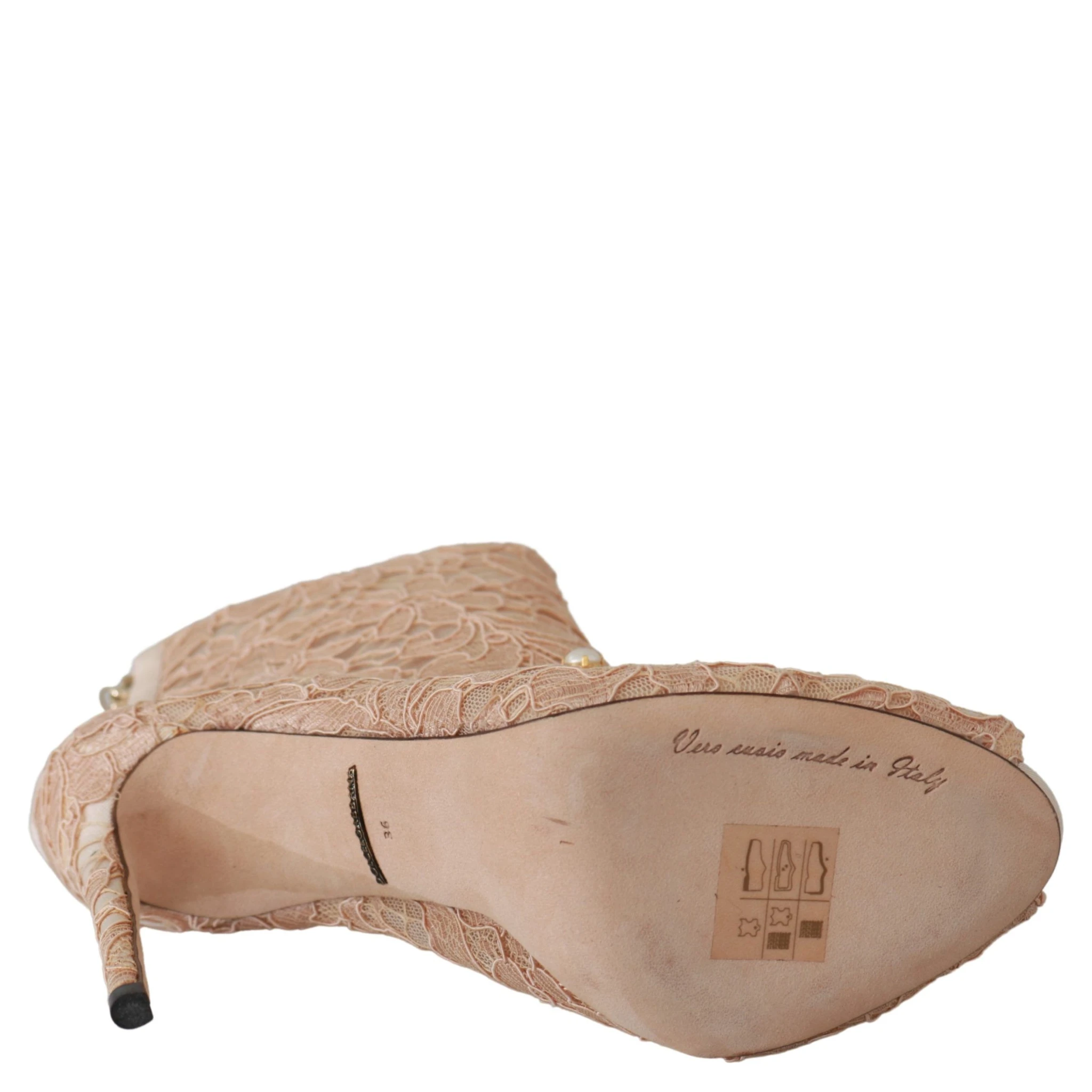 Pink Crystal Lace Booties Stilettos Shoes