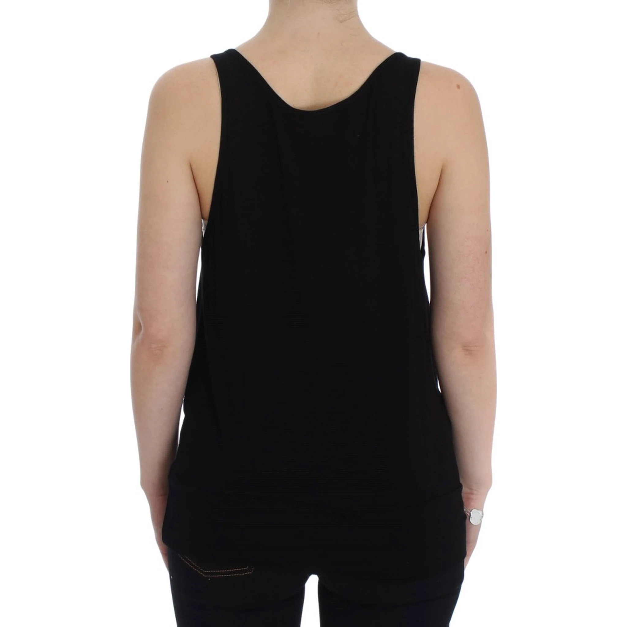 Black Stretch Sleeveless Blouse