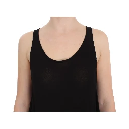 Black Stretch Sleeveless Blouse
