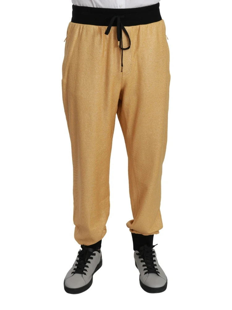 Gold Year Of The Pig Cotton Mens Pants