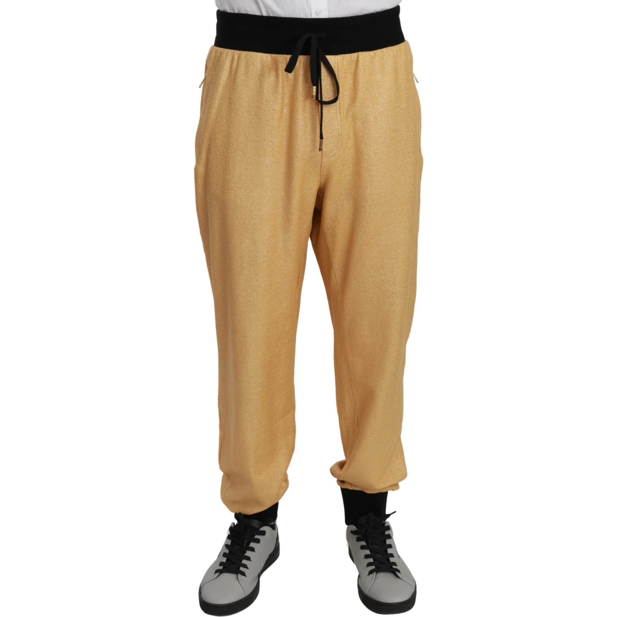 Gold Year Of The Pig Cotton Mens Pants
