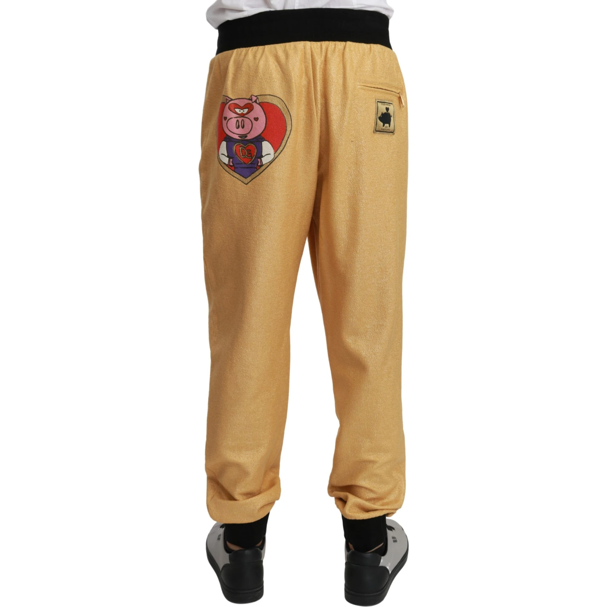 Gold Year Of The Pig Cotton Mens Pants