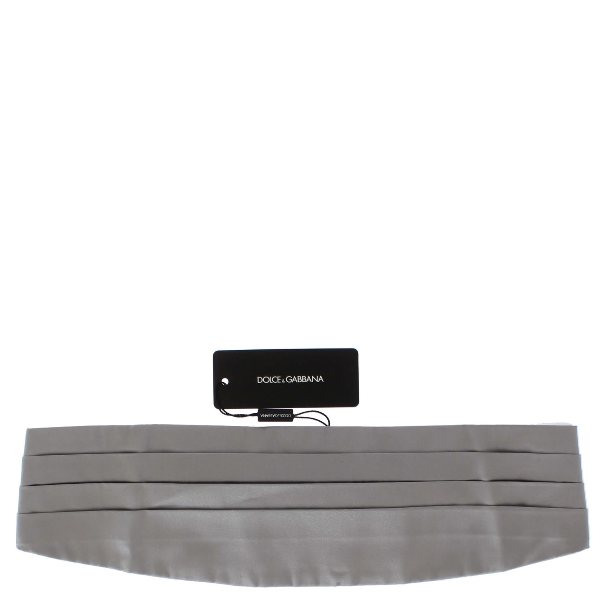 Silver Wide Belt Silk Cummerbund