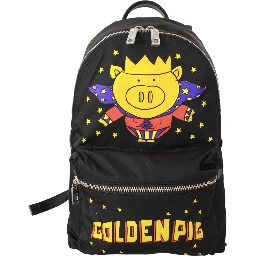 Black Golden Pig of the Year School Backpack
