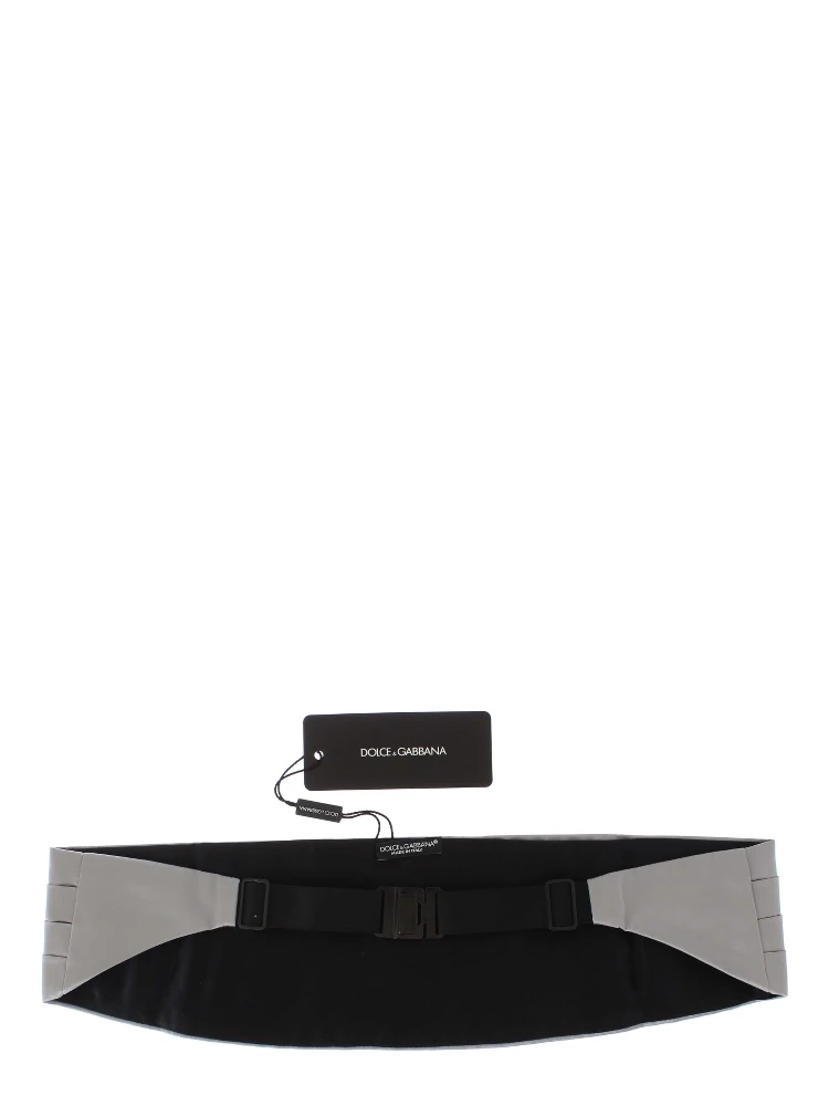 Silver Wide Belt Silk Cummerbund alternative