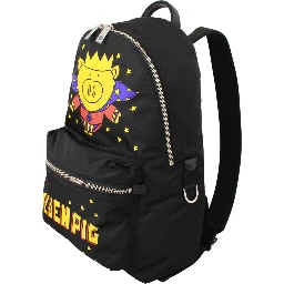 Black Golden Pig of the Year School Backpack