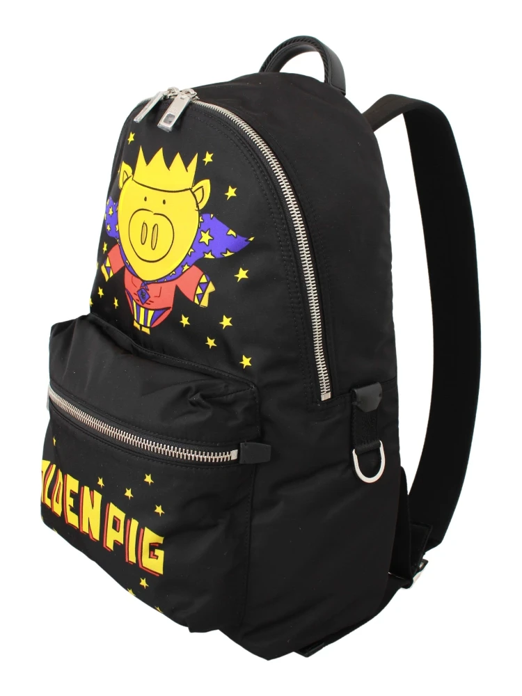 Black Golden Pig of the Year School Backpack alternative