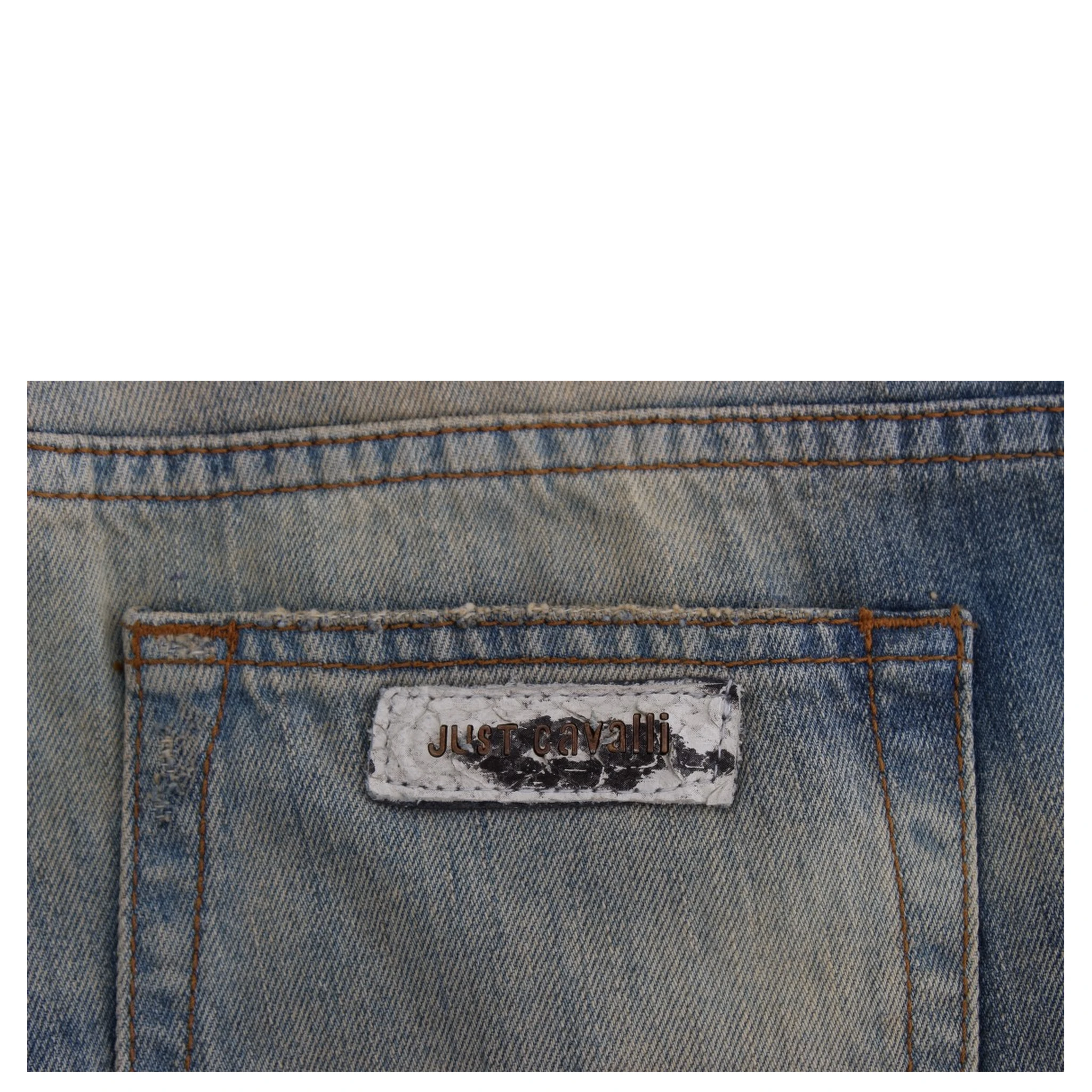 Blue Wash Cotton Slim Fit Bootcut Jeans