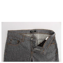 Gray Cotton Regular Fit Denim Jeans